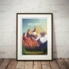 Poster illustré du Fitz Roy El Chalten en Argentine